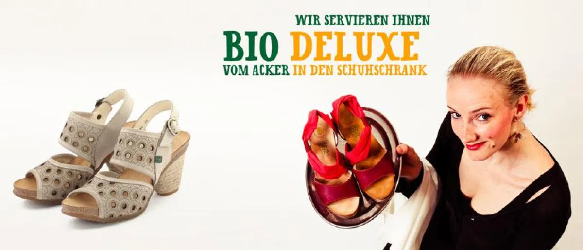 Ökoschuhe serviert Bio-Delux