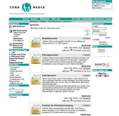 Bild: Schnell, unkompliziert, praxiserprobt–QM-Dokumentationen für Zahnärzte und Labore im CuraMedis-Webshop