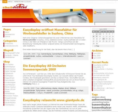 Bild: Easydisplay launcht Werbetechnik Blog