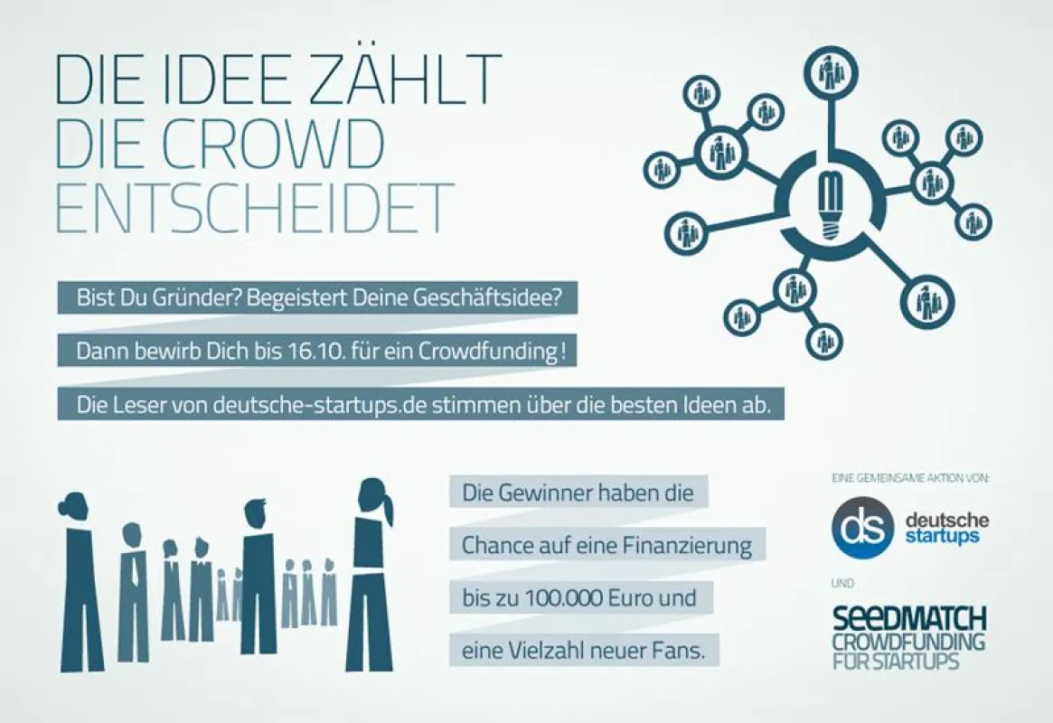 deutsche-startups.de und Seedmatch suchen Geschäftsideen, die begeistern