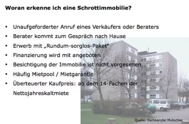 Bild: Von wegen „Betongold“! - Woran Anleger eine Schrottimmobilie erkennen können