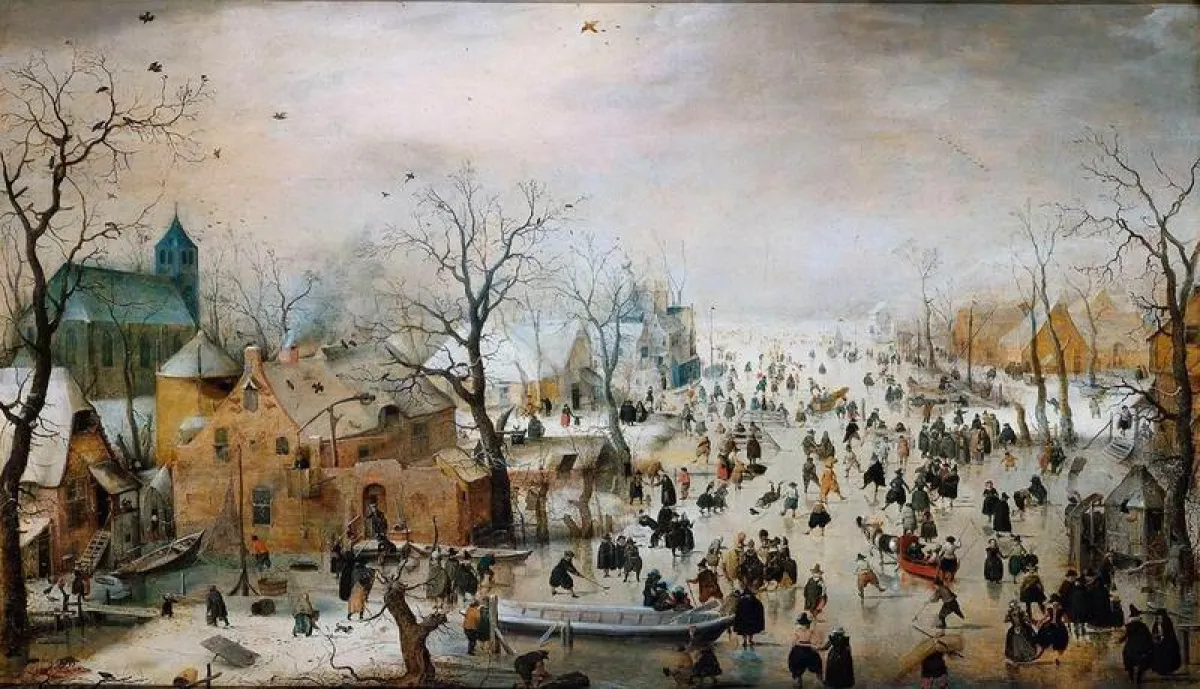 Hendrick Avercamp: Winterlandschap met schaatsers (Hendrick Avercamp: