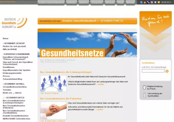 Bild: Gesundheitsnetze beim Netzwerk Deutsche Gesundheitsauskunft