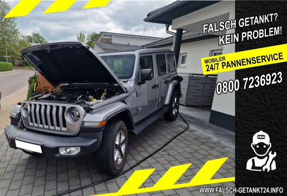Bild: Hilfe bei Fehlbetankung – Kraftstoff Notdienst24 rettet Autofahrer vor teuren Schäden und Kosten