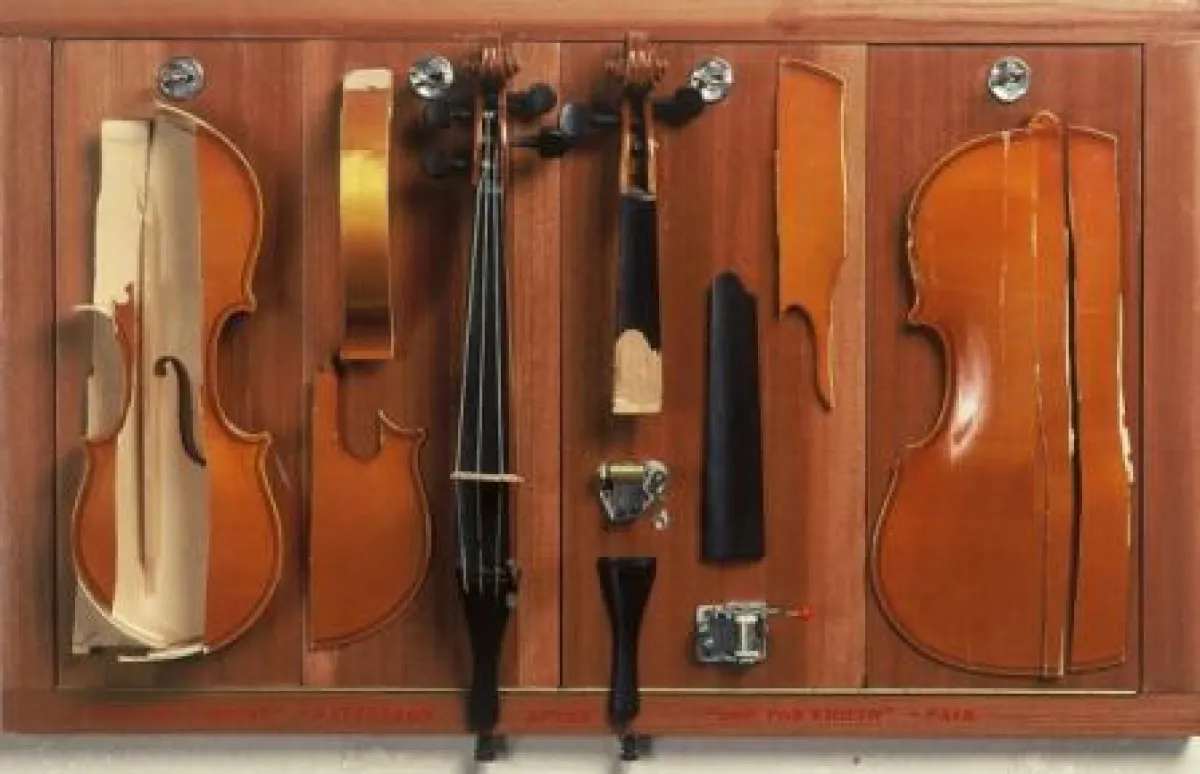 Benjamin Patterson: Two for One Violin after One for Violin by Nam June Paik, 1991  Courtesy Galerie