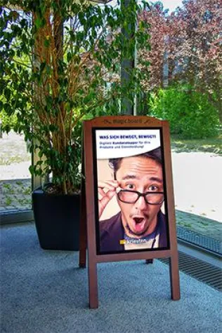 Bild: Digitaler Kundenstopper