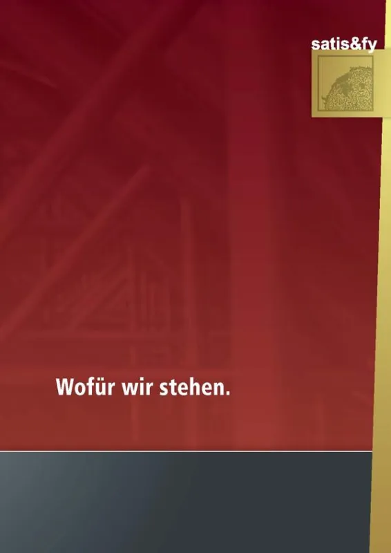 Neue Firmenbroschüre der satis&fy AG Deutschland