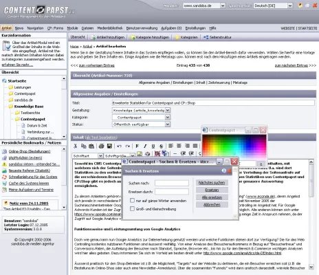 Bild: Contentpapst 3.0 von sandoba.de zeigt Content-Management der 3. Generation