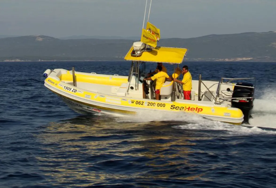 SeaHelp-Einsatzboot in ktion.