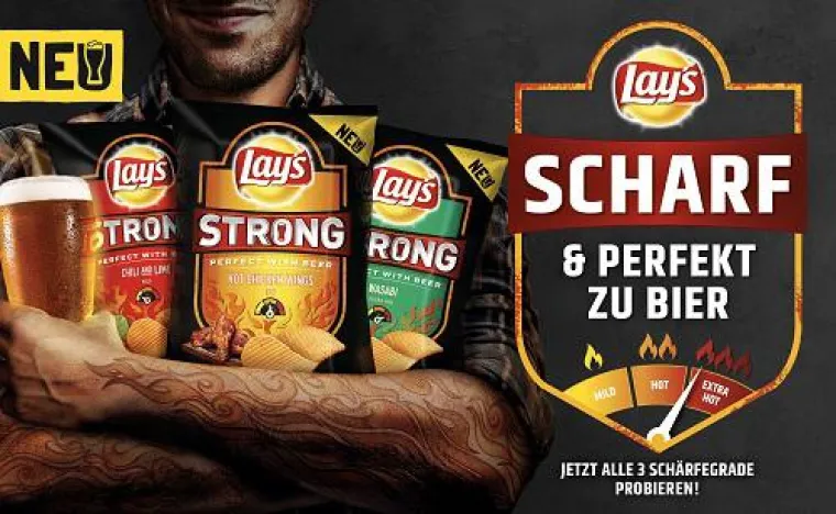Bild: Die neuen Lay’s Strong Chips – Scharf & Perfekt zu Bier