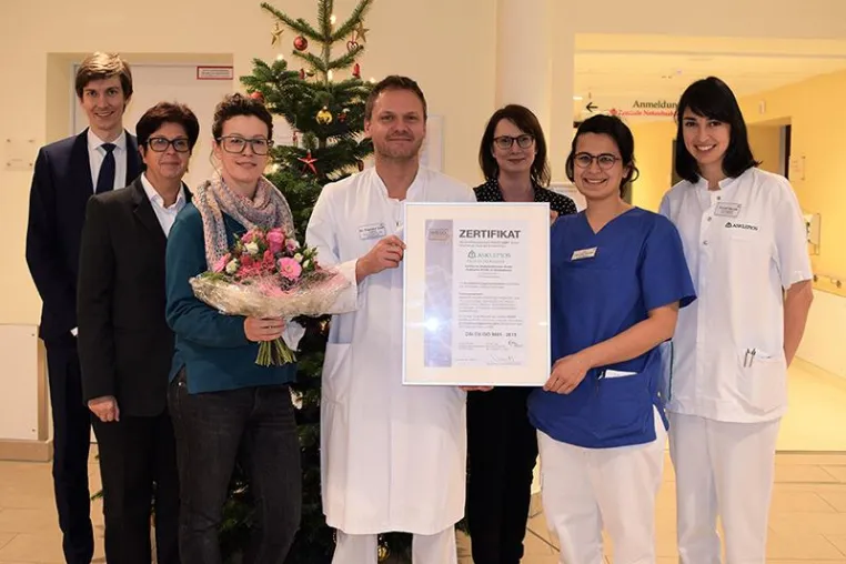 Bild: Asklepios Klinik im Städtedreieck nach DIN EN ISO 9001:2015 zertifiziert