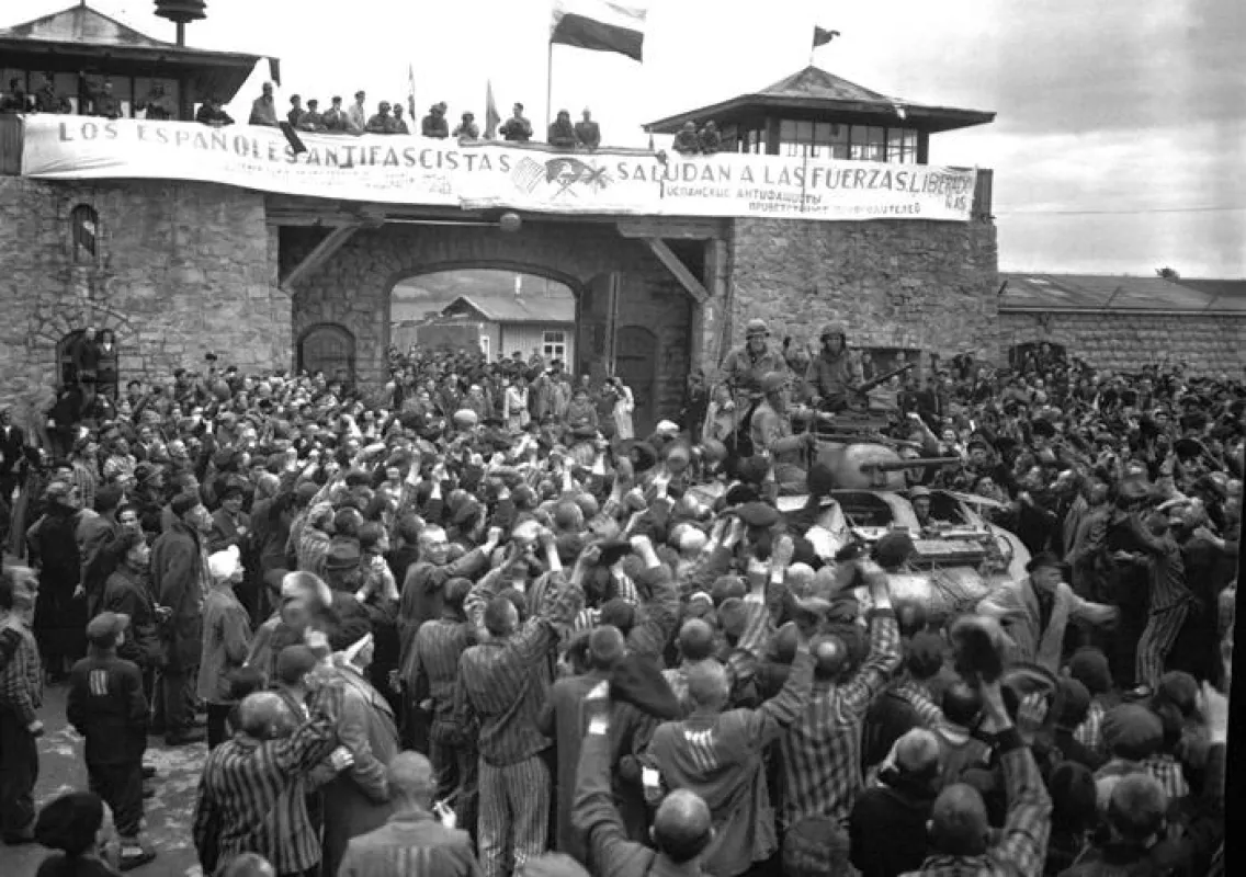 Das KZ Mauthausen am Tag der Befreiung durch die US Armee (Foto: US Army)