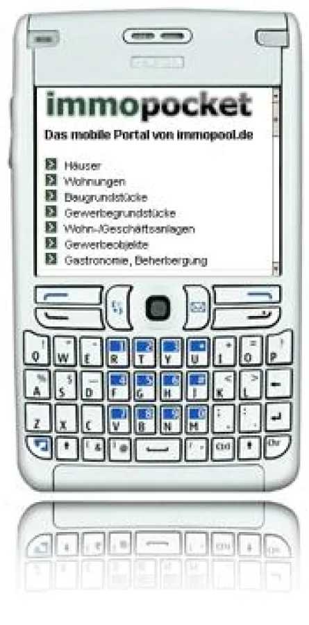 Nokia E61 mit Startseite immopocket