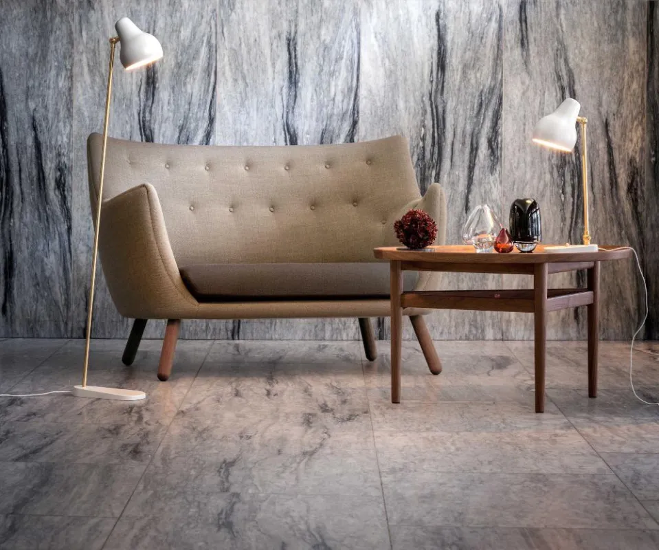 Die Stehleuchte VL38 von Vilhelm Lauritzen ist ein Design-Klassiker