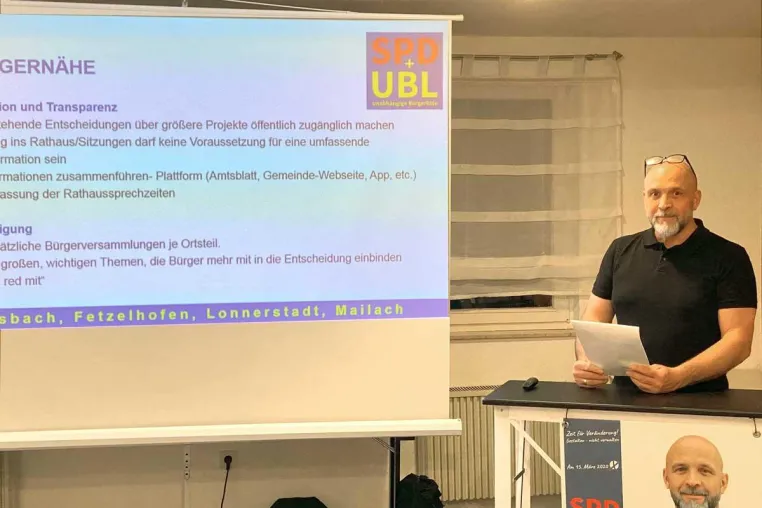 Bild: Wahlveranstaltung der SPD-UBL in Fetzelhofen