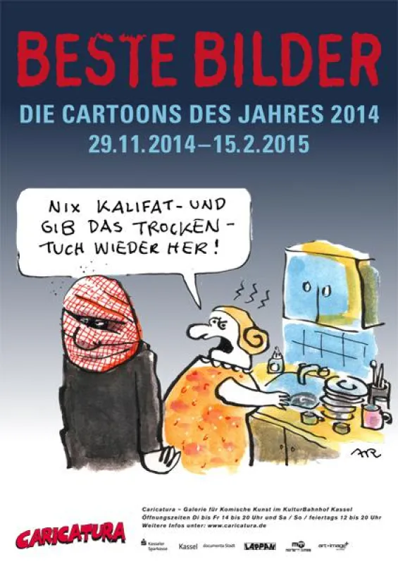 Ausstellung in der Caricatura-Galerie im KulturBahnhof Kassel