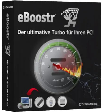 Bild: eBoostr™ 3.0 Pro, die innovative Beschleunigungssoftware für Windows-PCs, jetzt auf deutsch erhältlich