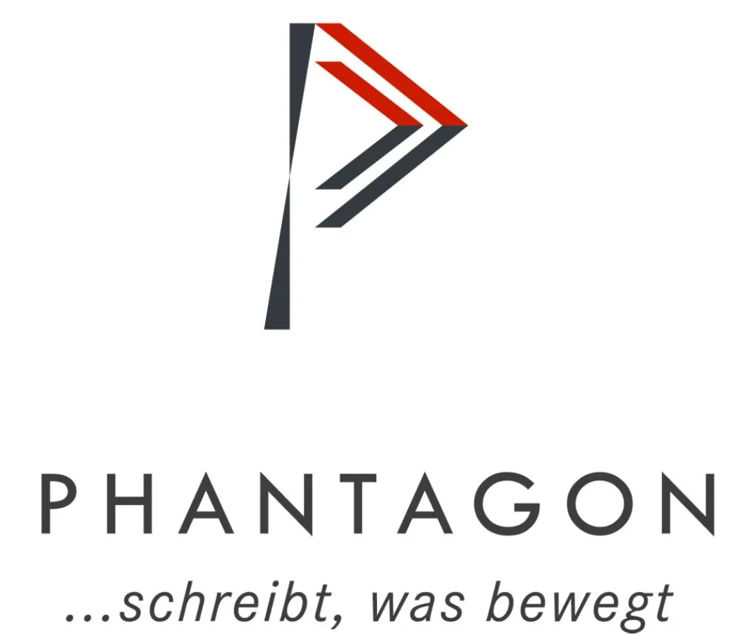 Logo und Leitmotiv der Texter-Agentur Phantagon