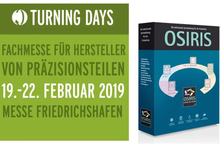 Branchensoftware OSIRIS auf der TURNING DAYS 2019 Bild: Branchensoftware OSIRIS auf der TURNING DAYS 2019