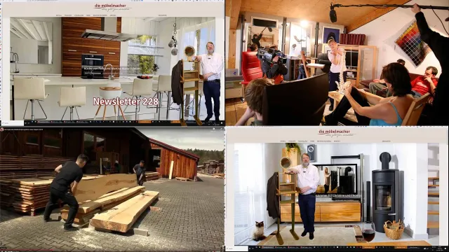 Bild: Videonewsletter 228 der Möbelmacher mit neuer Homepage