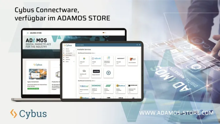 Bild: Mit Cybus Connectware im ADAMOS STORE zur durchgängigen und vernetzten Produktion