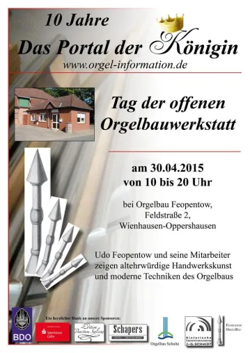 Bild: „Tag der offenen Orgelbauwerkstatt“ in Wienhausen-Oppershausen