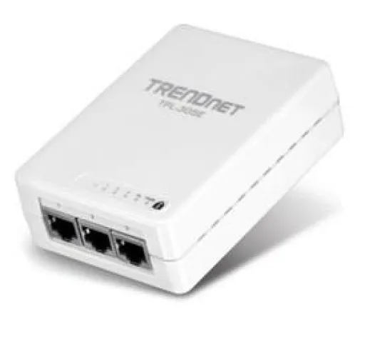 TRENDnet TPL-305E – 200 MBit/s Powerline AV-Adapter mit 3 x 10/100Mbps Ethernetanschlüssen Bild: TRENDnet TPL-305E – 200 MBit/s Powerline AV-Adapter mit 3 x 10/100Mbps Ethernetanschlüssen
