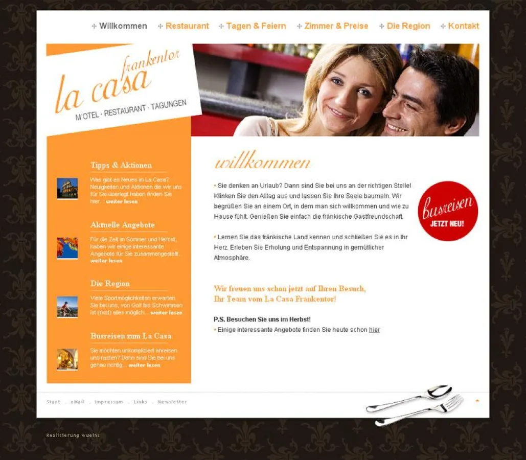 Website M'otel La Casa Frankentor