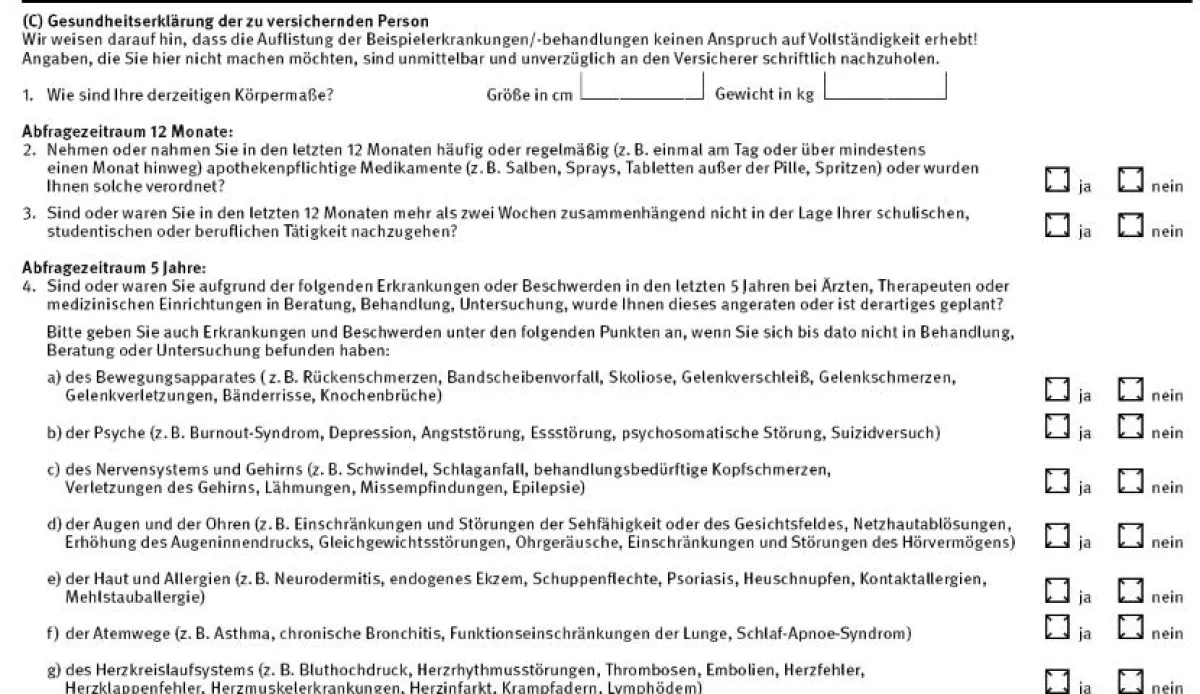 Gesundheitsfragen können sehr unterschiedlich sein