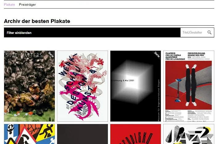 Bild: Archiv der 100 besten Plakate 01 bis 14 freigeschaltet
