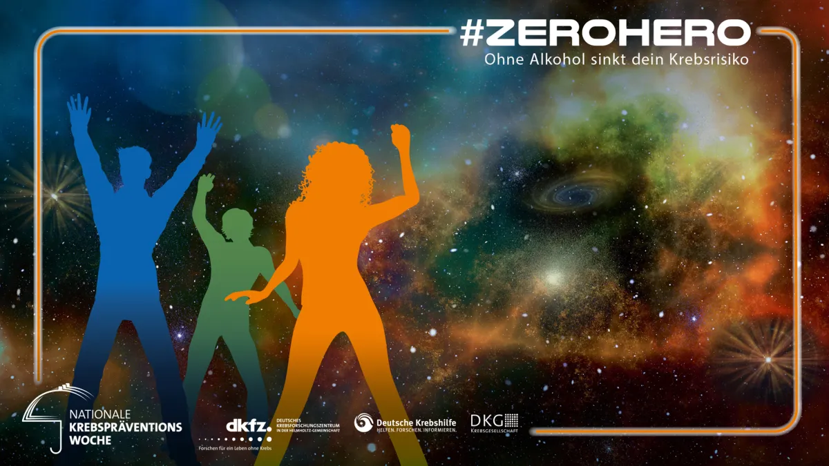 #ZEROHERO: Ohne Alkohol sinkt dein Krebsrisiko (© Deutsche Krebshilfe/DKFZ/Deutsche Krebsgesellschaft)