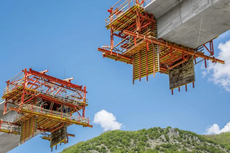 Bild: Projektspezifische Lösung für die längste Freivorbaubrücke Nordmazedoniens