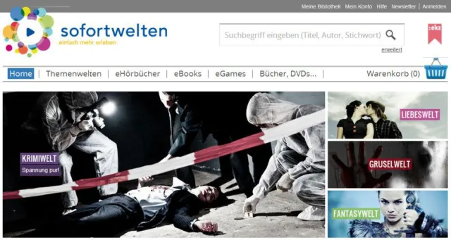 Bild: Emotional Shopping: sofortwelten.de bündelt E-Books, Bücher, Hörbücher, Games und Filme zu Erlebniswelten