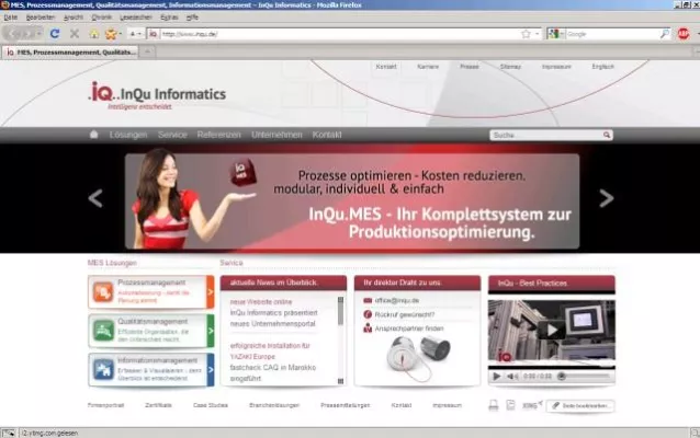 InQu Informatics mit neuem Unternehmensportal Bild: InQu Informatics mit neuem Unternehmensportal