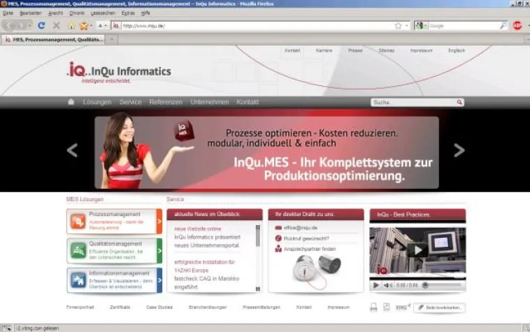 Bild: InQu Informatics mit neuem Unternehmensportal