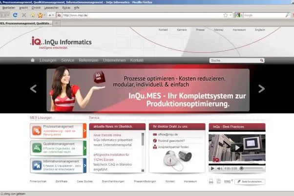 InQu Informatics mit neuem Unternehmensportal Bild: InQu Informatics mit neuem Unternehmensportal