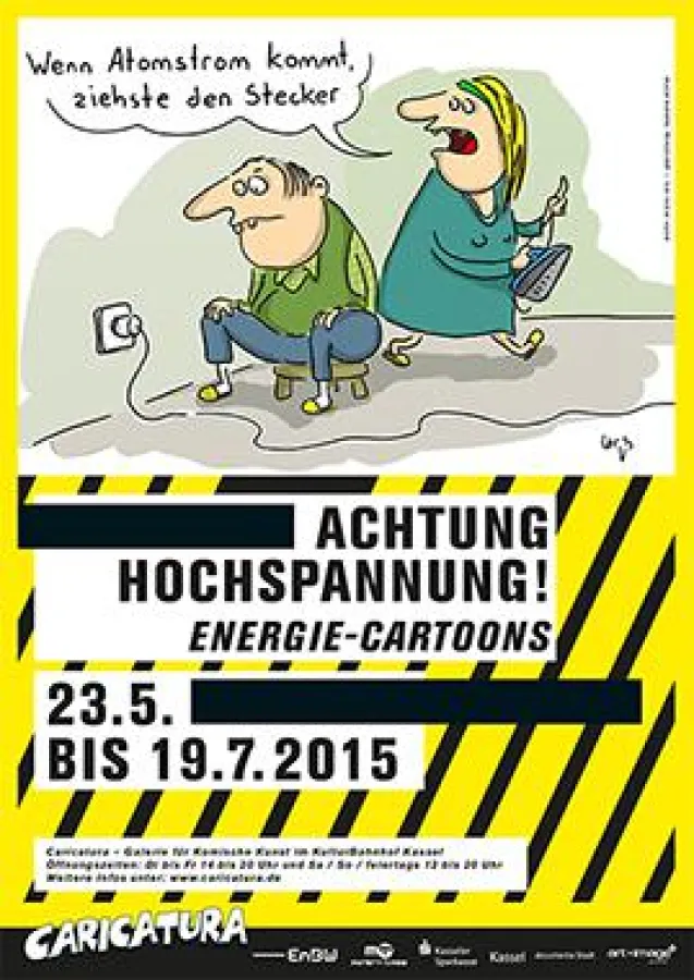 Ausstellungsplakat mit einem Motiv von Mario Lars