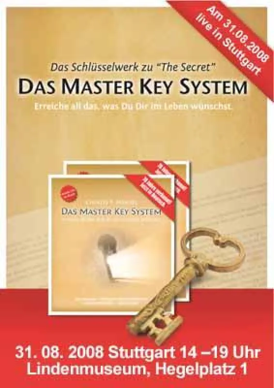 Einmalig in Baden-Württemberg: Das Master Key System am 31.8. in Stuttgart