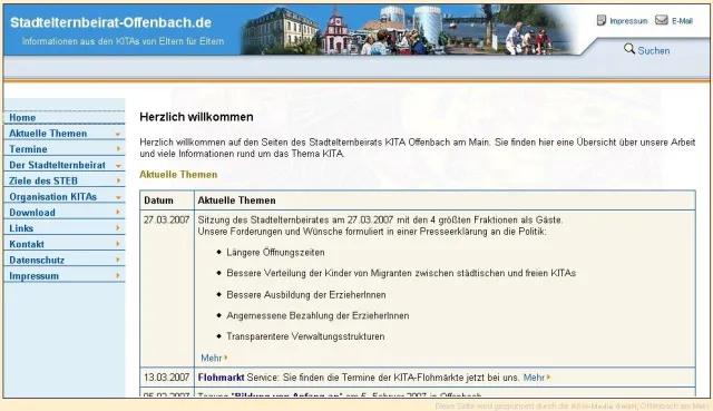Stadtelternbeirat KITA der Stadt Offenbach trifft Stadtverordnete. Forderung nach längeren Öffnungszeiten Bild: Stadtelternbeirat KITA der Stadt Offenbach trifft Stadtverordnete. Forderung nach längeren Öffnungszeiten
