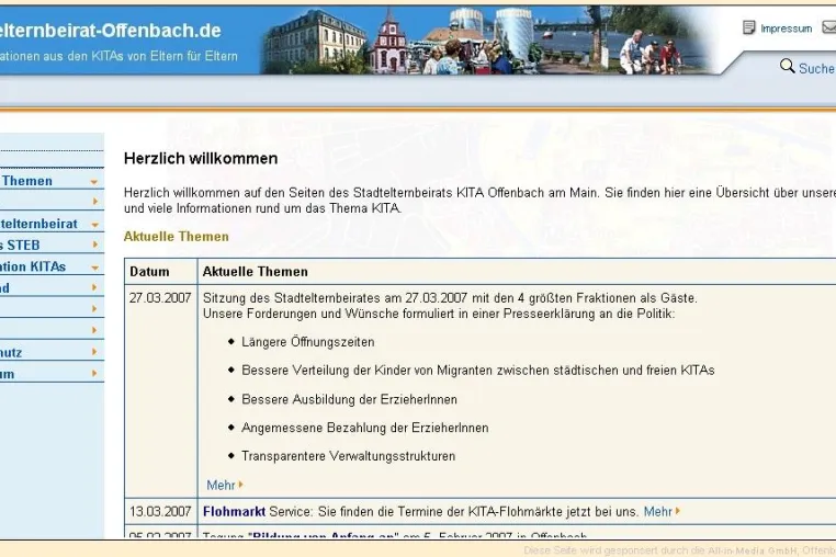 Bild: Stadtelternbeirat KITA der Stadt Offenbach trifft Stadtverordnete. Forderung nach längeren Öffnungszeiten