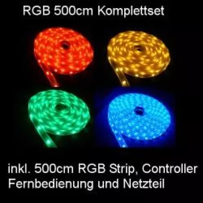 Bild: Indirekte Beleuchtung mit LED Technik - das RGB LED Strip Komplettset von elba-elektronik