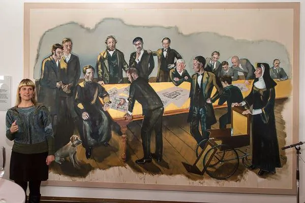 Die "Urzelle" der Stiftung Liebenau: Ölgemälde setzt Gründergemeinschaft ins Bild Bild: Die "Urzelle" der Stiftung Liebenau: Ölgemälde setzt Gründergemeinschaft ins Bild