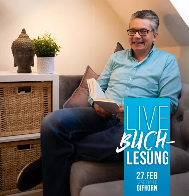 Bild: Live-Buch-Lesung: Damian Richter stellt sein erstes Buch in der Stadhalle Gifhorn vor
