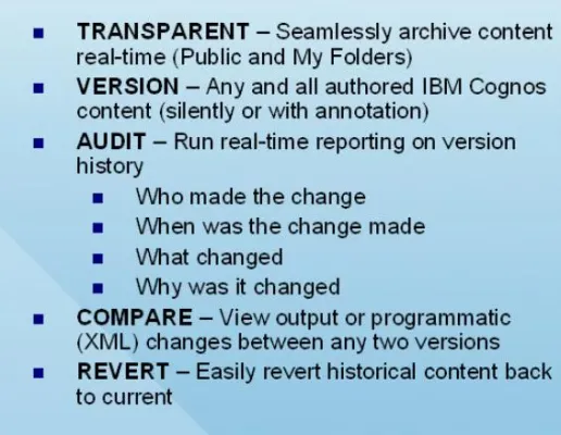 Bild: "Integrated Version Control" für IBM Cognos 8 entlastet Berichtsautoren