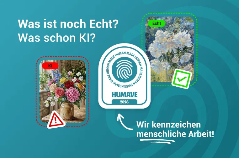 Bild: Rettung für Künstler und den kreativen Einzelhandel: Wie das HUMAVE Siegel menschliche Arbeit sichtbar macht