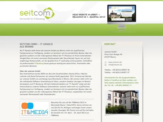 Bild: seitcom GmbH stellt auf der IT&Media in Darmstadt aus