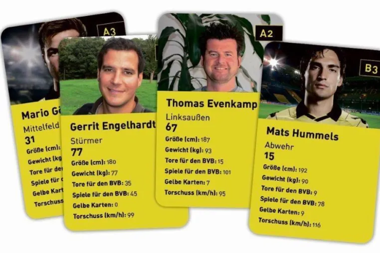 Fanquartett macht´s möglich: Be part of the Team. BVB-Meister-Kicker und Fans in einem Kartenspiel Bild: Fanquartett macht´s möglich: Be part of the Team. BVB-Meister-Kicker und Fans in einem Kartenspiel