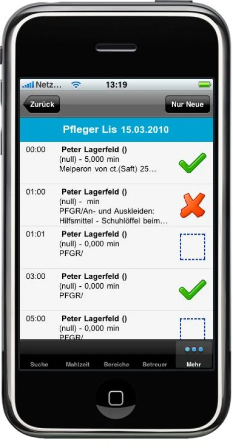 Alle Informationen mit wenigen Fingertips einsehen und erfassen