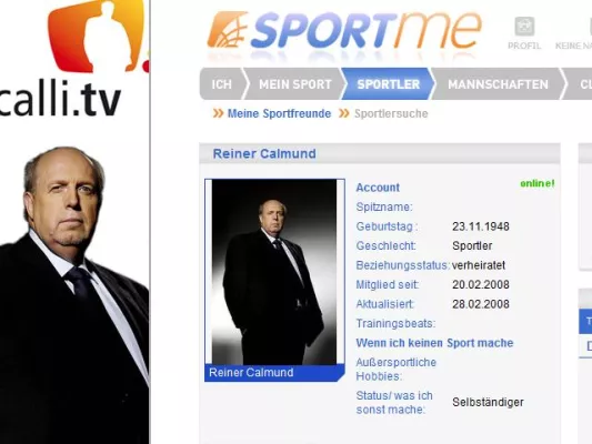 Bild: Reiner Calmund erobert das Internet