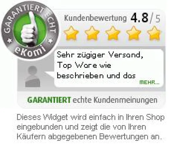 Bild: Shop-Software mit Unterstützung für Kundenmeinungstool eKomi
